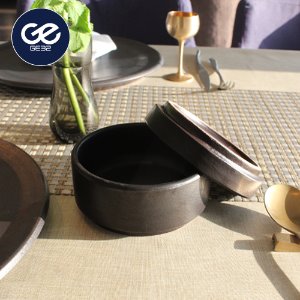 [GE32] 매트 블랙 도자기 그릇